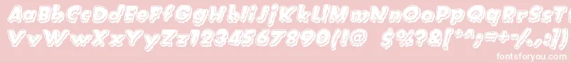 CreatureFeature Font – White Fonts on Pink Background