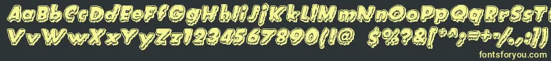 CreatureFeature Font – Yellow Fonts on Black Background