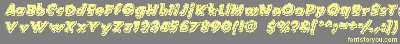 CreatureFeature Font – Yellow Fonts on Gray Background