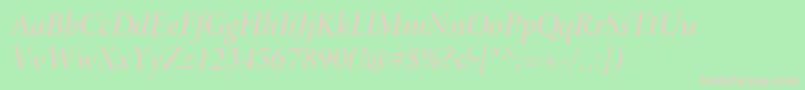 MinionproMediumitdisp Font – Pink Fonts on Green Background