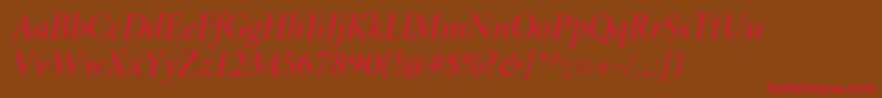 MinionproMediumitdisp Font – Red Fonts on Brown Background