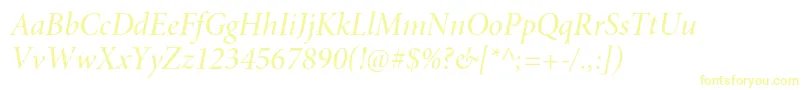Шрифт MinionproMediumitdisp – жёлтые шрифты