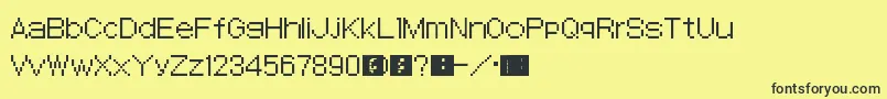 SmtDevilSurvivor Font – Black Fonts on Yellow Background