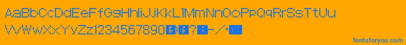 SmtDevilSurvivor Font – Blue Fonts on Orange Background