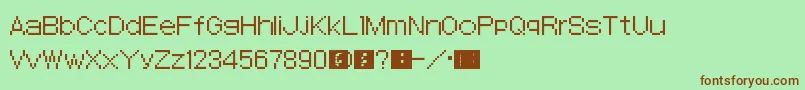 SmtDevilSurvivor Font – Brown Fonts on Green Background