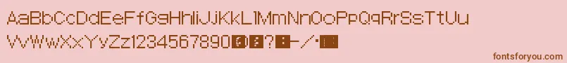 SmtDevilSurvivor Font – Brown Fonts on Pink Background