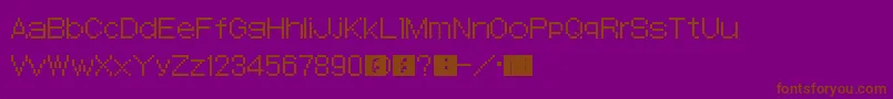 SmtDevilSurvivor Font – Brown Fonts on Purple Background