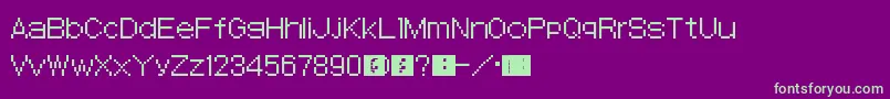 SmtDevilSurvivor Font – Green Fonts on Purple Background