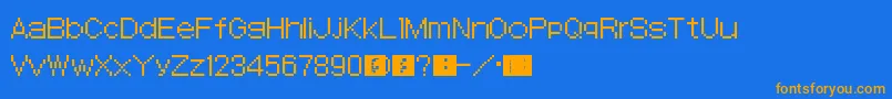 SmtDevilSurvivor Font – Orange Fonts on Blue Background