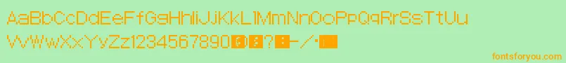 SmtDevilSurvivor Font – Orange Fonts on Green Background