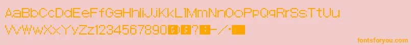 SmtDevilSurvivor Font – Orange Fonts on Pink Background