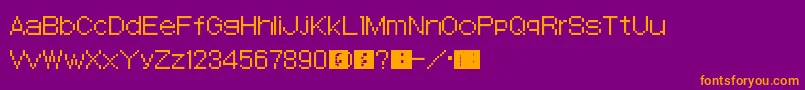 SmtDevilSurvivor Font – Orange Fonts on Purple Background