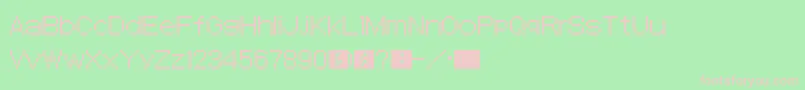 SmtDevilSurvivor Font – Pink Fonts on Green Background