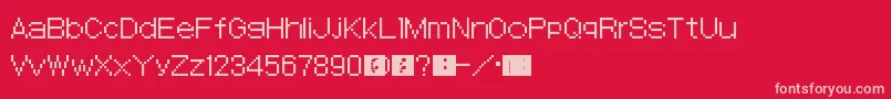 SmtDevilSurvivor Font – Pink Fonts on Red Background