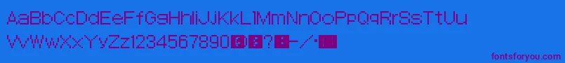 SmtDevilSurvivor Font – Purple Fonts on Blue Background