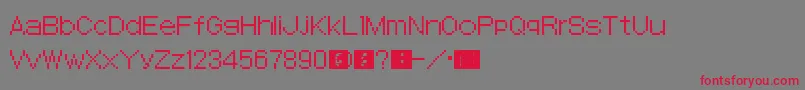 SmtDevilSurvivor Font – Red Fonts on Gray Background