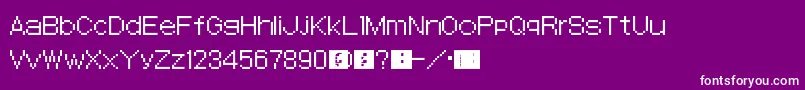 SmtDevilSurvivor Font – White Fonts on Purple Background