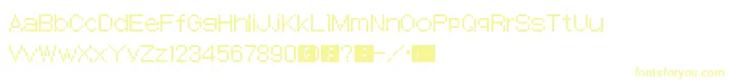 SmtDevilSurvivor Font – Yellow Fonts on White Background