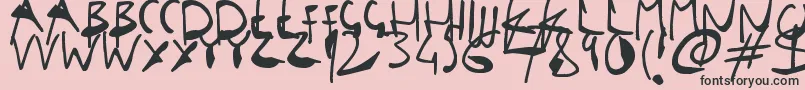 SingleStrokeInks Font – Black Fonts on Pink Background