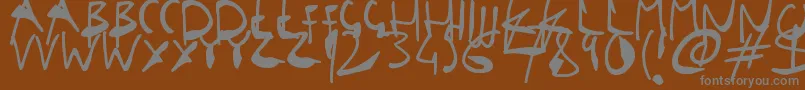 Шрифт SingleStrokeInks – серые шрифты на коричневом фоне