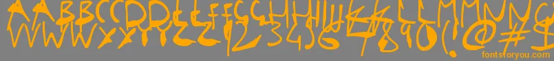 SingleStrokeInks Font – Orange Fonts on Gray Background