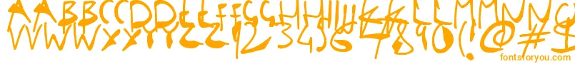 SingleStrokeInks Font – Orange Fonts on White Background