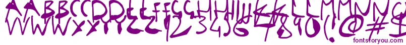 SingleStrokeInks Font – Purple Fonts on White Background