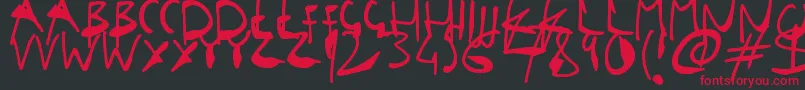 SingleStrokeInks Font – Red Fonts on Black Background