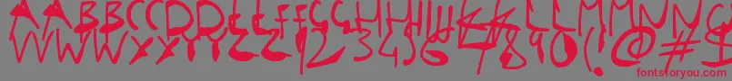 SingleStrokeInks-Schriftart – Rote Schriften auf grauem Hintergrund