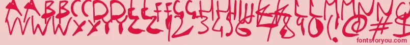 En savoir plus sur la police SingleStrokeInks Police SingleStrokeInks – polices rouges sur fond rose