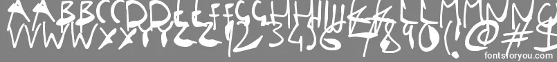 フォントSingleStrokeInks – 灰色の背景に白い文字