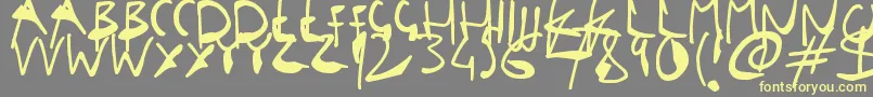 SingleStrokeInks Font – Yellow Fonts on Gray Background