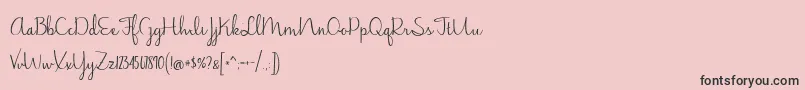 JasmineReminiscentse Font – Black Fonts on Pink Background