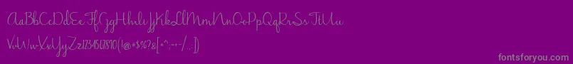 JasmineReminiscentse Font – Gray Fonts on Purple Background