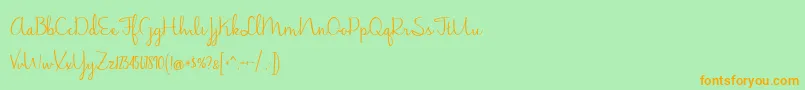 En savoir plus sur la police JasmineReminiscentse Police JasmineReminiscentse – polices orange sur fond vert