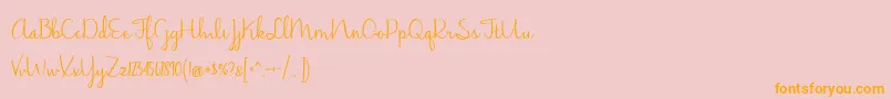JasmineReminiscentse Font – Orange Fonts on Pink Background