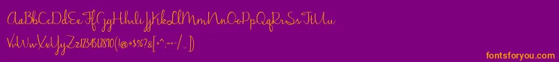 More about JasmineReminiscentse Font JasmineReminiscentse Font – Orange Fonts on Purple Background