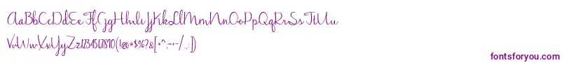 JasmineReminiscentse Font – Purple Fonts on White Background