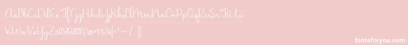 JasmineReminiscentse Font – White Fonts on Pink Background