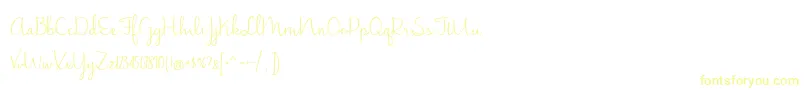 Шрифт JasmineReminiscentse – жёлтые шрифты