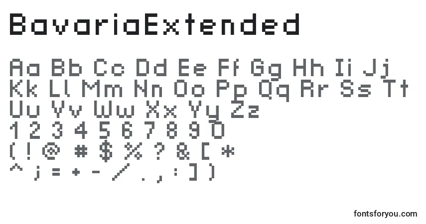 BavariaExtended-fontti – aakkoset, numerot, erikoismerkit