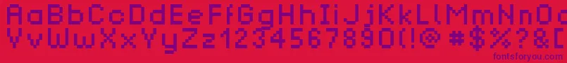 BavariaExtended Font – Purple Fonts on Red Background