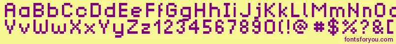 BavariaExtended Font – Purple Fonts on Yellow Background