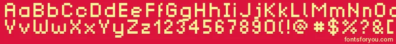 BavariaExtended Font – Yellow Fonts on Red Background