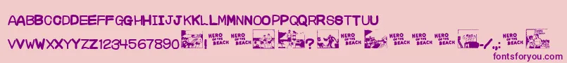 CharlesAtlas Font – Purple Fonts on Pink Background