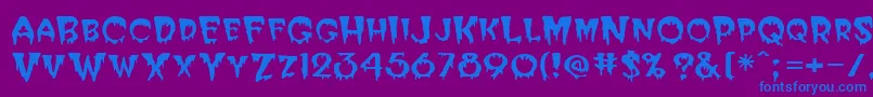 PhilipRegular Font – Blue Fonts on Purple Background