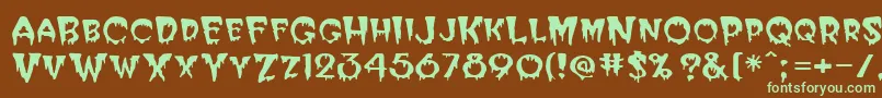 PhilipRegular Font – Green Fonts on Brown Background