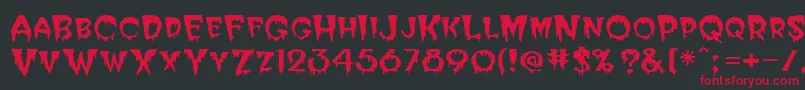 PhilipRegular Font – Red Fonts on Black Background