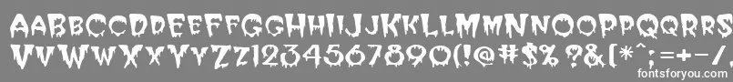 フォントPhilipRegular – 灰色の背景に白い文字