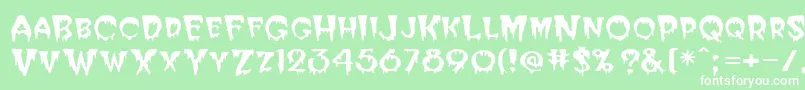 PhilipRegular Font – White Fonts on Green Background